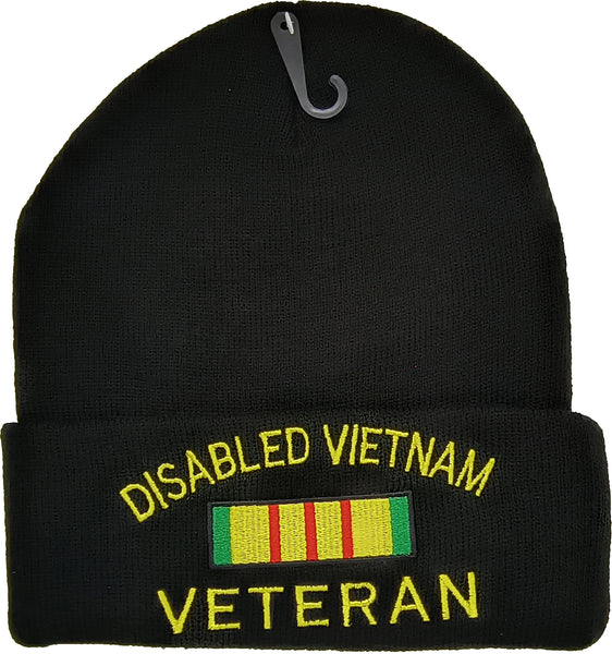 Disabled Vietnam Veteran M040 Mens Beanie [Black]