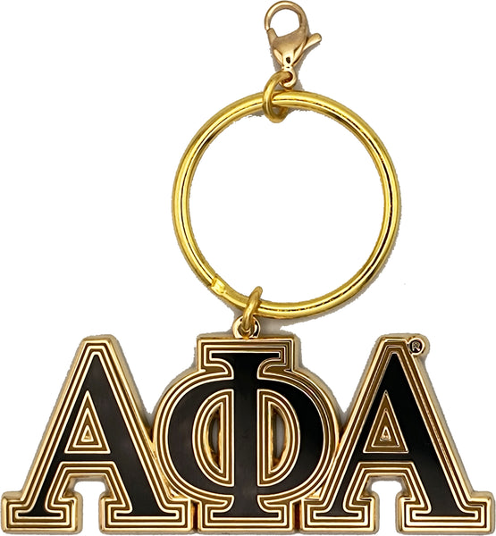 Alpha Phi Alpha Letter Keychain [Gold]