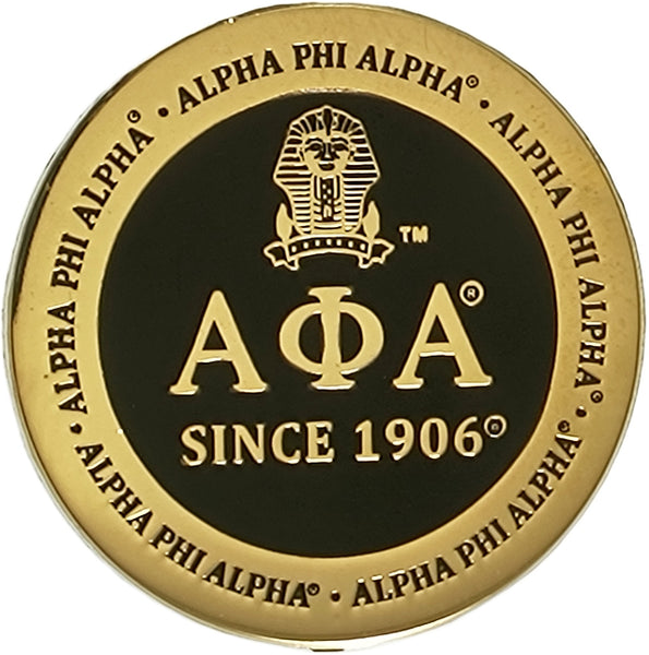 Alpha Phi Alpha Sphinx Round Pin [Gold]