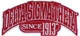 Delta Sigma Theta Curved Design Chenille Iron-On Patch [Red]