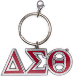 Delta Sigma Theta Letter Keychain [Silver]
