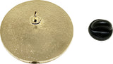Omega Psi Phi Double Hooks Round Pin [Gold]