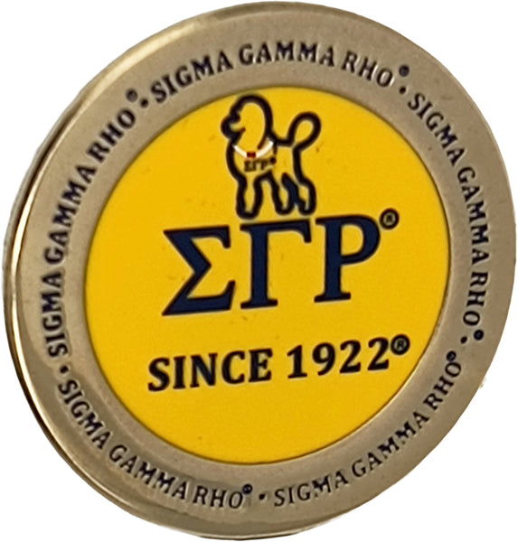 Sigma Gamma Rho Poodle Round Pin [Gold]