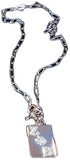 Zeta Phi Beta Charm Necklace With Rhinestones [Silver]