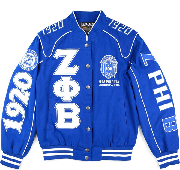 Big Boy Zeta Phi Beta Divine 9 S12 Racing Twill Jacket [Royal Blue]