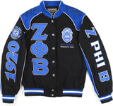 Big Boy Zeta Phi Beta Divine 9 S12 Racing Twill Jacket [Black]
