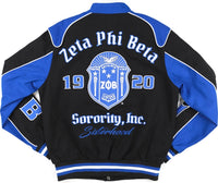 Big Boy Zeta Phi Beta Divine 9 S12 Racing Twill Jacket [Black]
