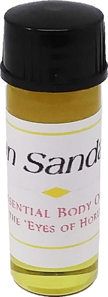 Arabian Sandalwood Scented Body Oil Fragrance [Gold - 1/8 oz. - Clear Glass - Regular Cap]