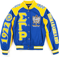 Big Boy Sigma Gamma Rho Divine 9 S12 Racing Twill Jacket [Royal Blue]
