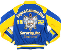 Big Boy Sigma Gamma Rho Divine 9 S12 Racing Twill Jacket [Royal Blue]