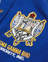 Big Boy Sigma Gamma Rho Divine 9 S12 Racing Twill Jacket [Royal Blue]