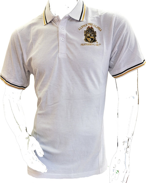 Buffalo Dallas Alpha Phi Alpha Polo Shirt [Short Sleeve - White]