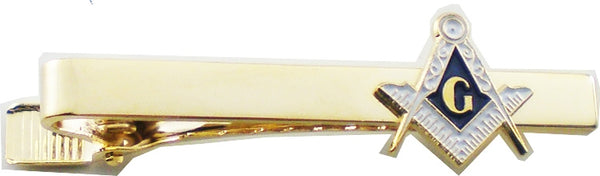 Mason Blue House Symbol Neck Tie Bar [Gold]