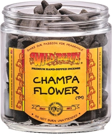 Wild Berry Champa Flower Incense Cones [Black]