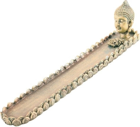 Buddha Flower Boat Incense Burner [Gold]