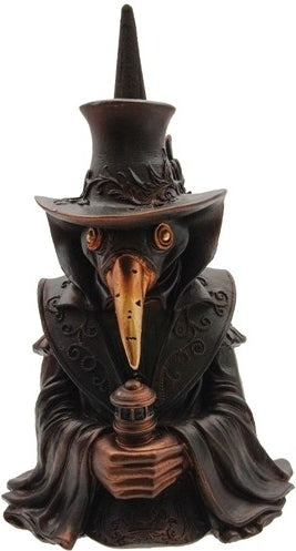 Plague Doctor Backflow Incense Cone Burner [Black]