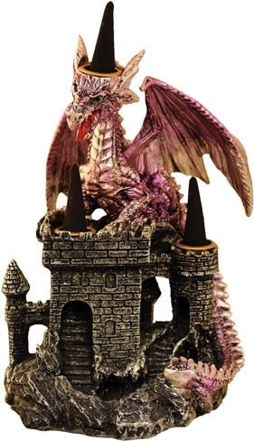 Dragon Castle Backflow Incense Cone Burner [Multi-Colored]