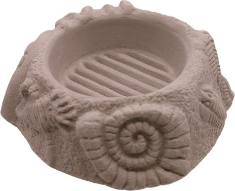 Cement Round Fossil Incense Cone Burner [Grey]