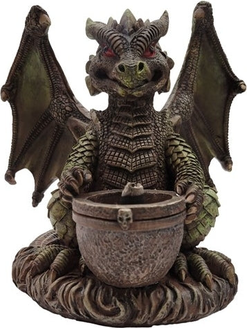 Big Dragon Tealight Incense Cone Burner [Multi-Colored]