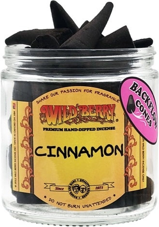 Wild Berry Cinnamon Backflow Incense Cones [Black]