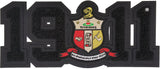 Kappa Alpha Psi Shield Year 1911 Black Series Chenille Iron-On Patch [Black]