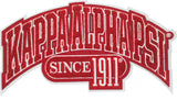 Kappa Alpha Psi Curved Design Chenille Iron-On Patch [Red]