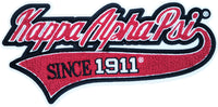 Kappa Alpha Psi Vintage Tail Design Chenille Iron-On Patch [Red]