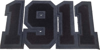 Omega Psi Phi Year 1911 Black Series Chenille Iron-On Patch [Black]