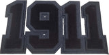 Omega Psi Phi Year 1911 Black Series Chenille Iron-On Patch [Black]