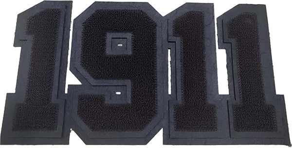 Omega Psi Phi Year 1911 Black Series Chenille Iron-On Patch [Black]