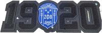 Zeta Phi Beta Crest Year 1920 Black Series Chenille Iron-On Patch [Black]