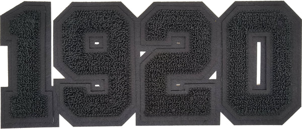 Zeta Phi Beta Year 1920 Black Series Chenille Iron-On Patch [Black]