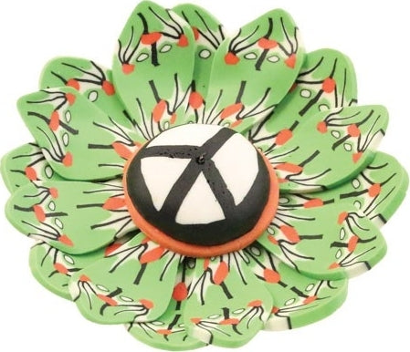 Fimo Round Peace Sign Dish Incense Burner [Multi-Colored]