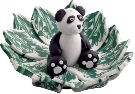Fimo Round Panda Dish Incense Burner [Multi-Colored]
