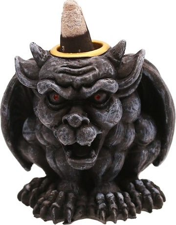 Gargoyle Backflow Incense Cone Burner [Black]
