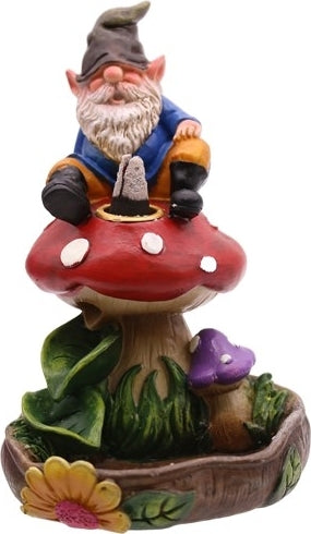 Gnome Backflow Incense Cone Burner [Multi-Colored]