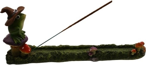 Mystical Frog Incense Boat Incense Burner [Green]