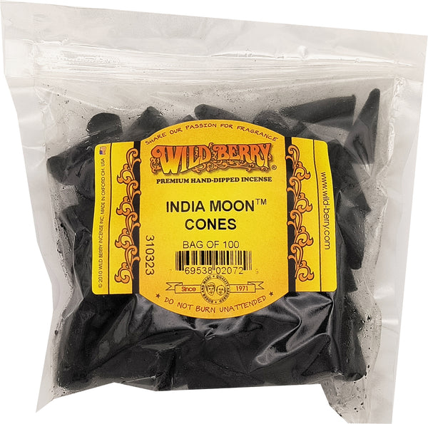 Wild Berry India Moon Incense Cones [Black]