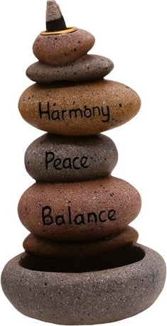 Inspirational Stones Backflow Incense Cone Burner [Brown]