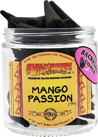 Wild Berry Mango Passion Backflow Incense Cones [Black]