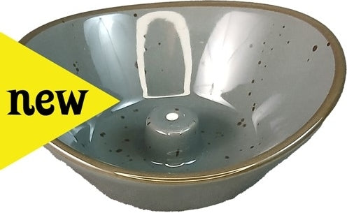 Ceramic Oval Incense Burner [Grey]