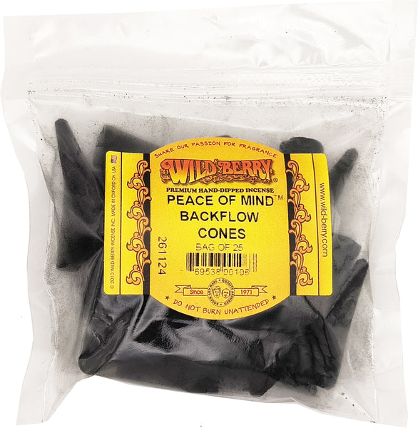 Wild Berry Peace Of Mind Backflow Incense Cones [Black]
