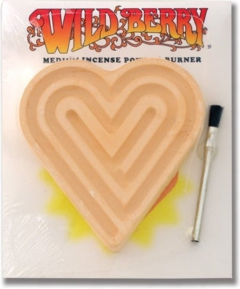 Wild Berry Heart Design Incense Powder Burner [Beige]