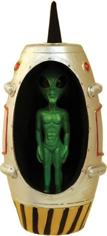 Space Alien Backflow Incense Cone Burner [Multi-Colored]