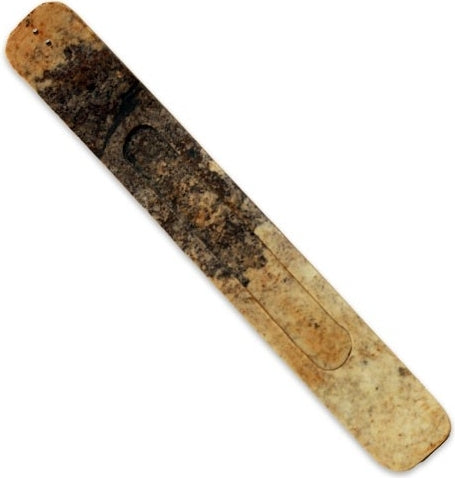 Wild Berry Curved Soapstone Boat Incense Burner [Natural]