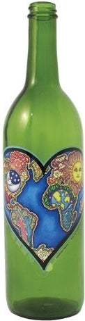 Smoking Bottle With Heart Incense Burner [Green]