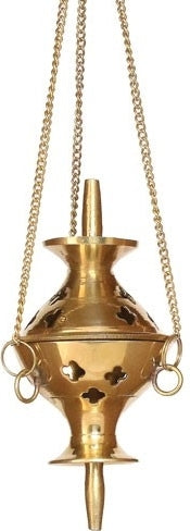 Small Hanging Brass Bowl Incense Cone Burner [Brass]