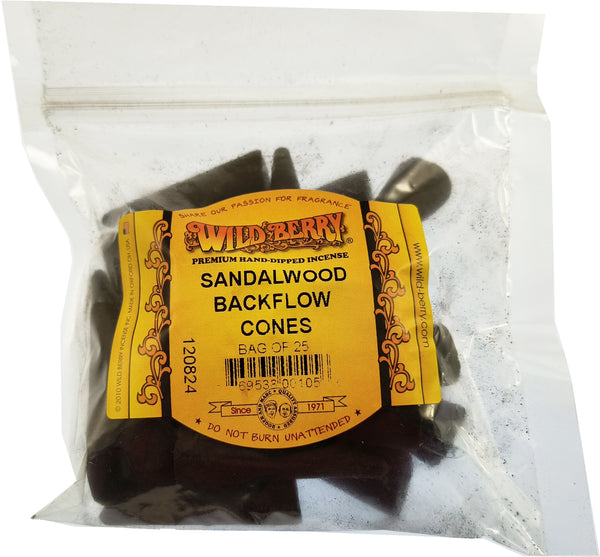 Wild Berry Sandalwood Backflow Incense Cones [Black]