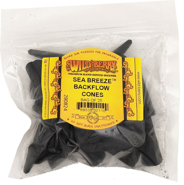 Wild Berry Sea Breeze Backflow Incense Cones [Black]