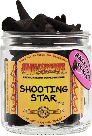 Wild Berry Shooting Star Backflow Incense Cones [Black]